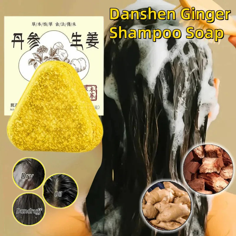 Handmade Turmeric Calendula Hair Shampoo Soap, Natural Herbal Volumizing Soap, For Strengthen Hair Roots, Oil Control, Cleansing