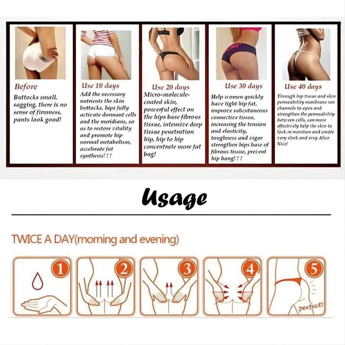 5ML/15ML/30ML/50ML/Rich Buttock Enhancement Massage Essential Oil Hip Lift Up Butt Firm Skin Enlargement Full Buttocks Care Plan