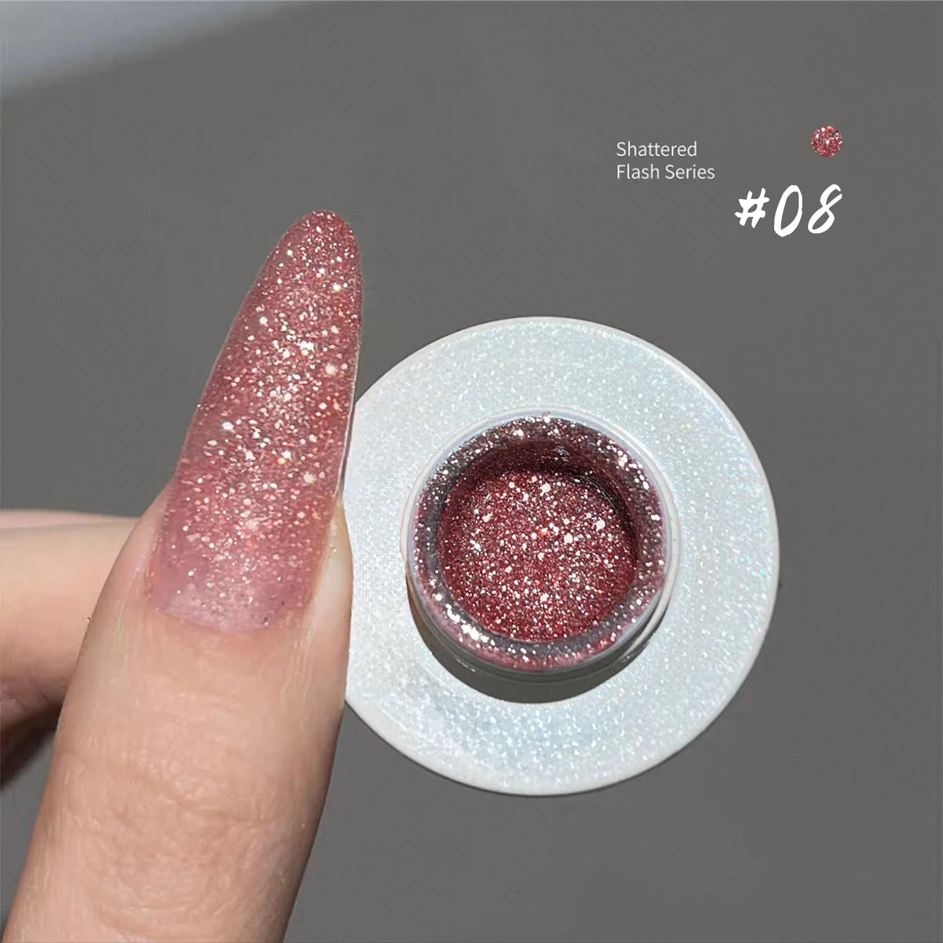 MIANEL 12ML Rock Sugar Crushed Diamond Gel Nail Polish Pink Glitter Nail Polish Top Selling Pink Nails Summer Nails 1-12pcs