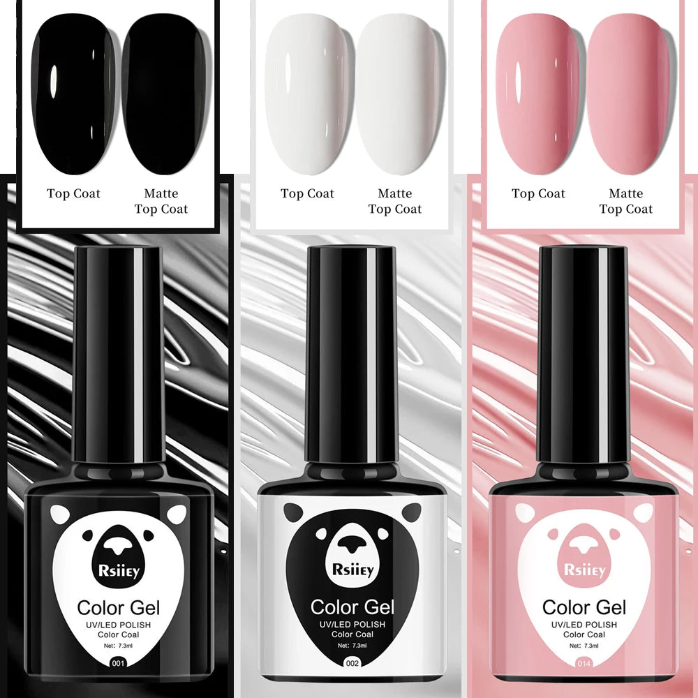 41 Colors Nail Gel Polish Black White Pink Solid Vernis Semi Permanent Nail Art Hybrid Varnishes 7ml Soak Off LED UV Gel Polish