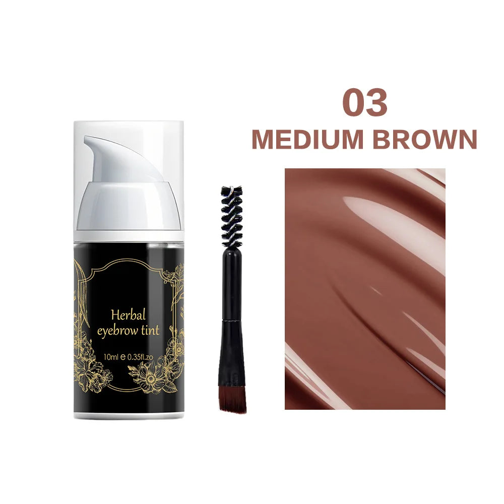 Waterproof Henna Brow Tint Kit Professional Salon Formula Long-Lasting Natural Eyebrow Dye Black&Brown Easy to Use at Home