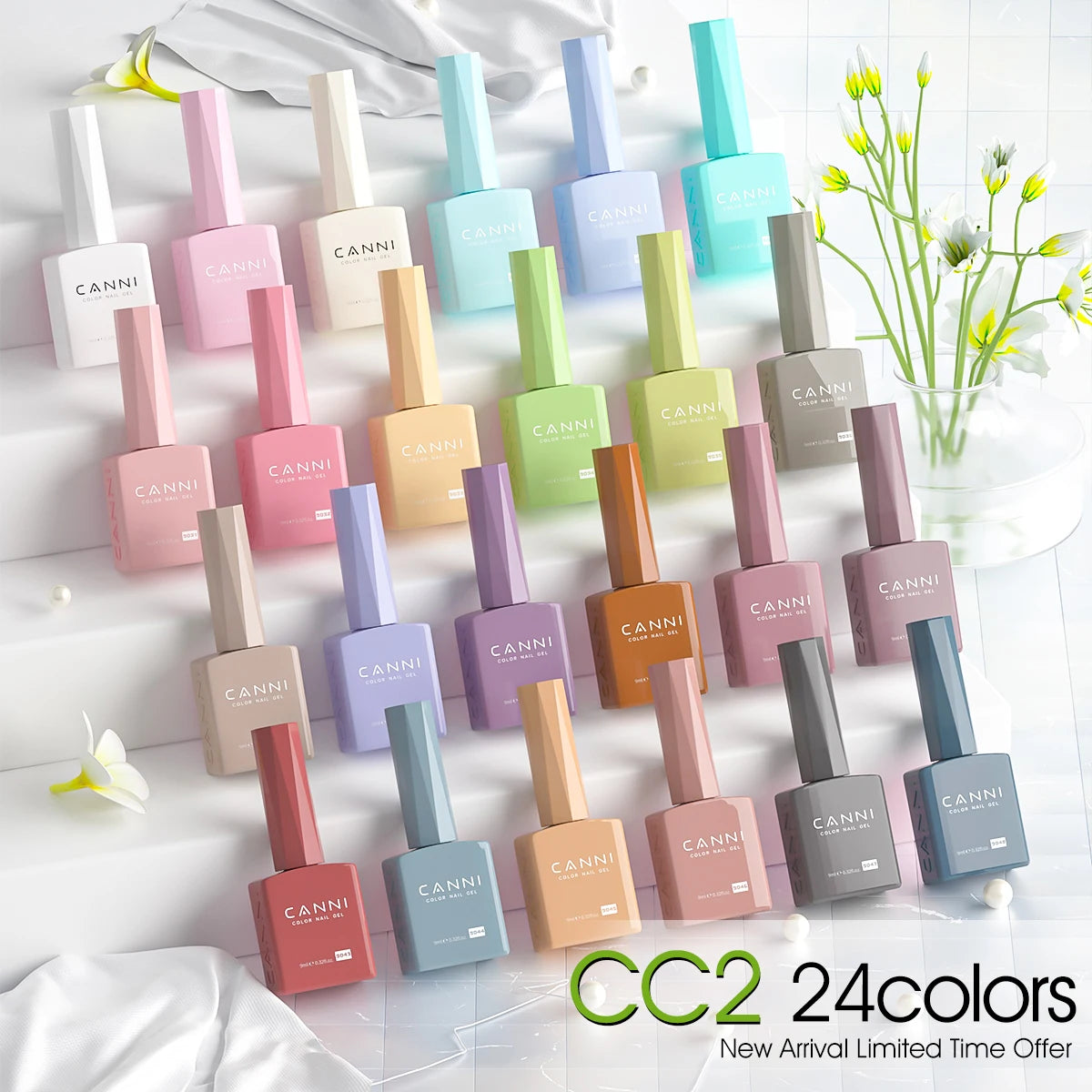 CANNI 9ML Kit Nail Gel Polish HEMA/TPO FREE Full Coverage 30pcs Color Gel Pigment Professional Nail Art Long-lasting Gel Varnish