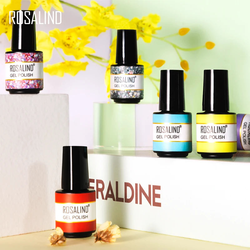 ROSALIND Gel Nail Polish Matte Base Top Coat For Soak Off Gel Polish UV LED Gel Semi Permanent Varnishes Design Nail Art