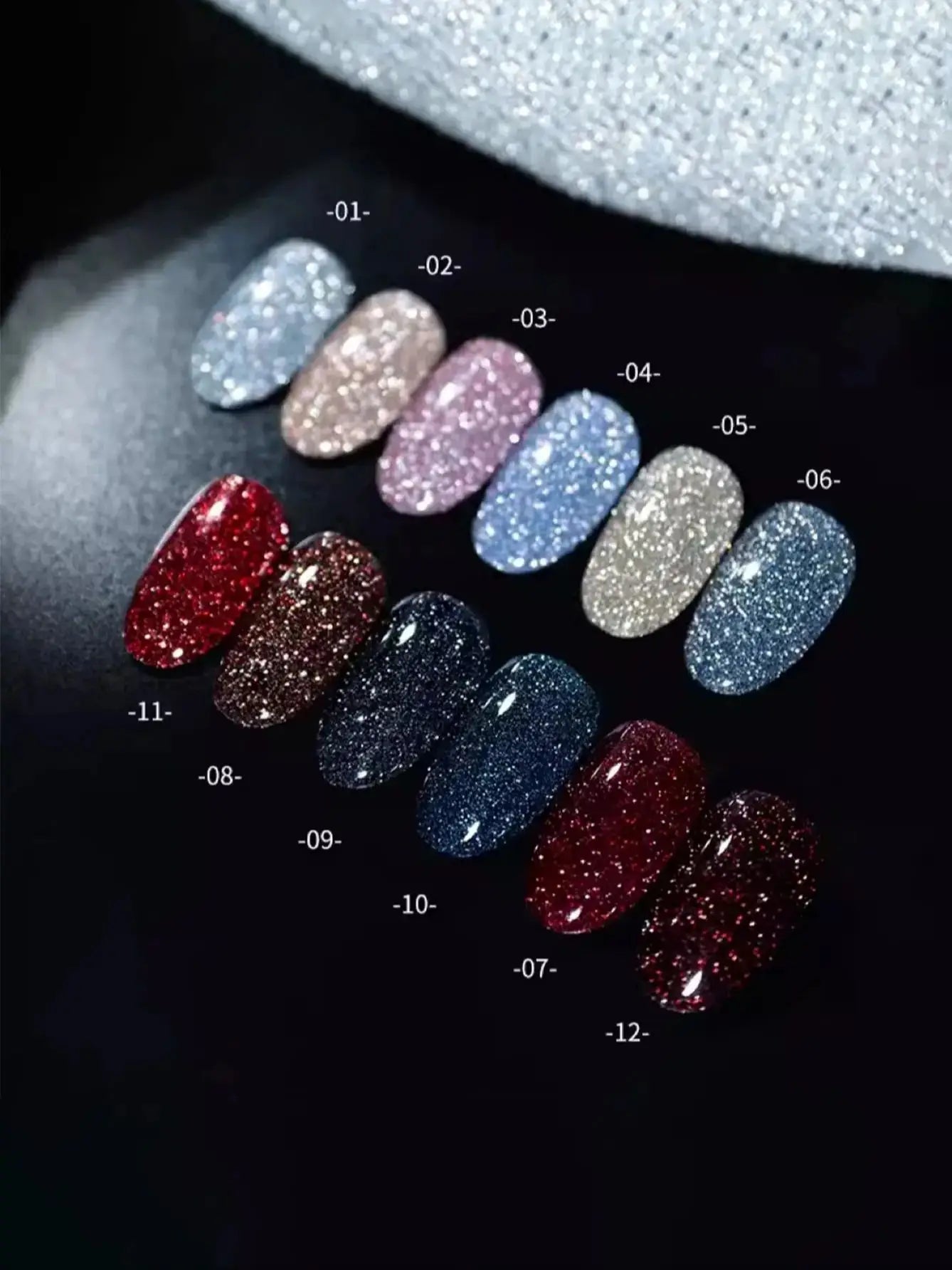 WS Black Glass Cat Magnetic Gel Nail Polish Punk Style Nail Art Manicure Varnis Semi Permanent Gel for Winter Nail Supplies