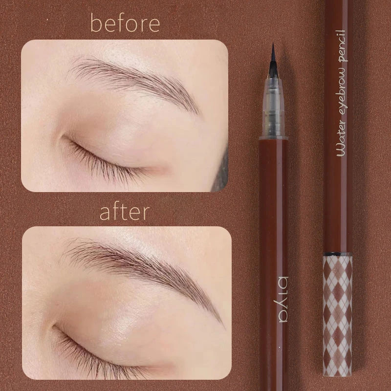Ultra Fijne Wenkbrouwen Pen Contour Schaduw Afbeelding Zijde Ooglijn Pen Waterdichte Wenkbrouwen Pen Niet Gemakkelijk Vervagen