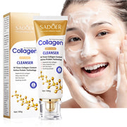 SADOER Collagen Facial Cleanser Moisturizing Anti-aging Anti Wrinkles Face Cleansing Face Wash Foam Cleanser Skin Care Products