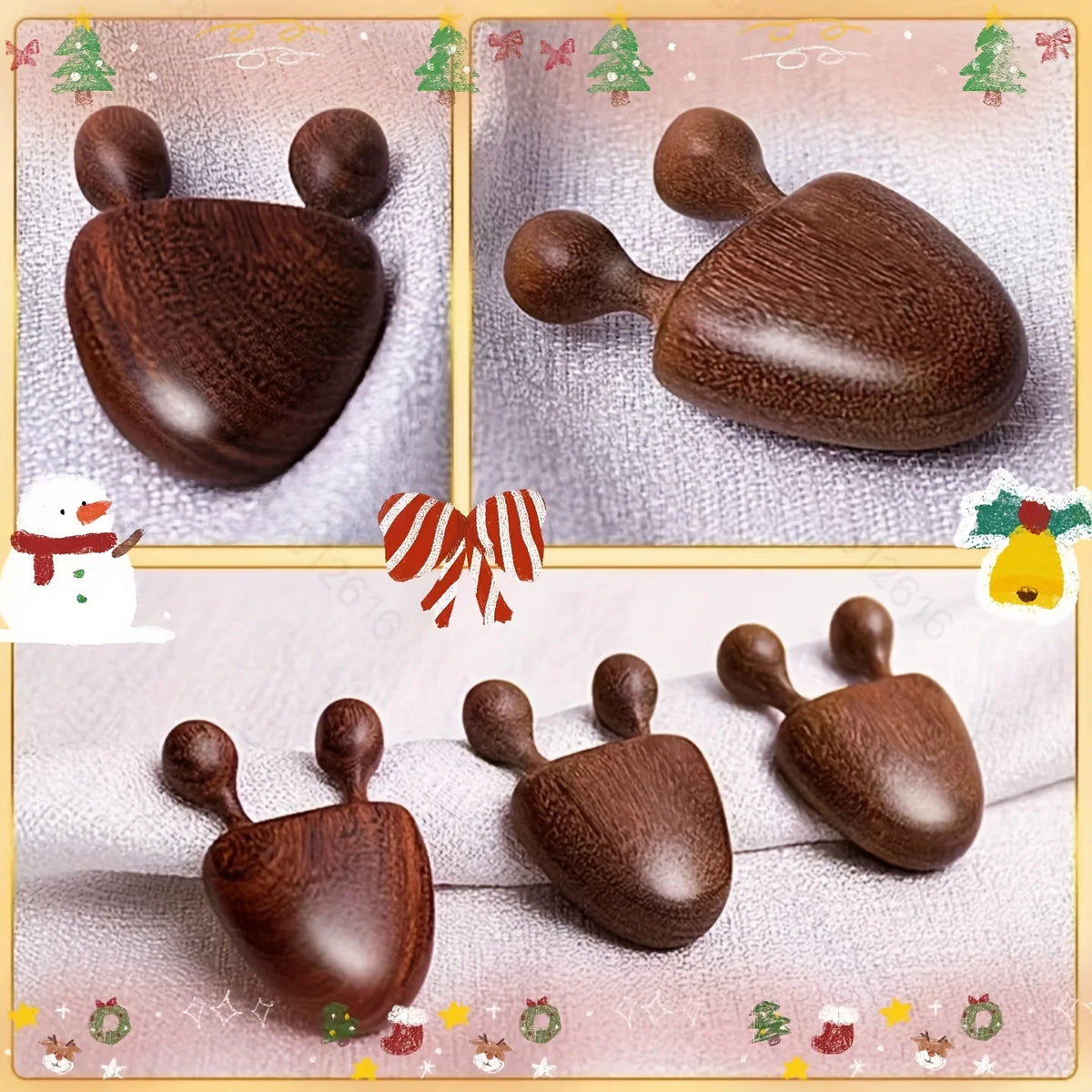 1/2pcs Sandalwood Face Massager Nose & Face Massager - Eye Relief Tool Snail Facial Meridian Massage