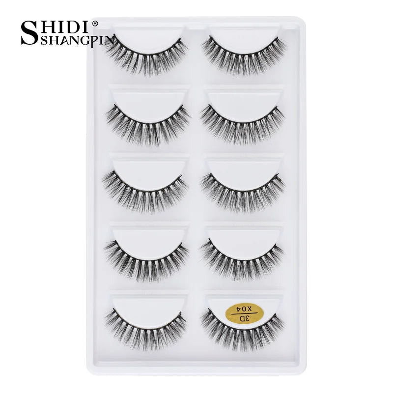 3/5 Pairs Hot Sale Natural Long 3D Mink Lashes Soft Short Faux Cils Handmade Fake Lashes Makeup Tool Eyelash Extension Maquiagem