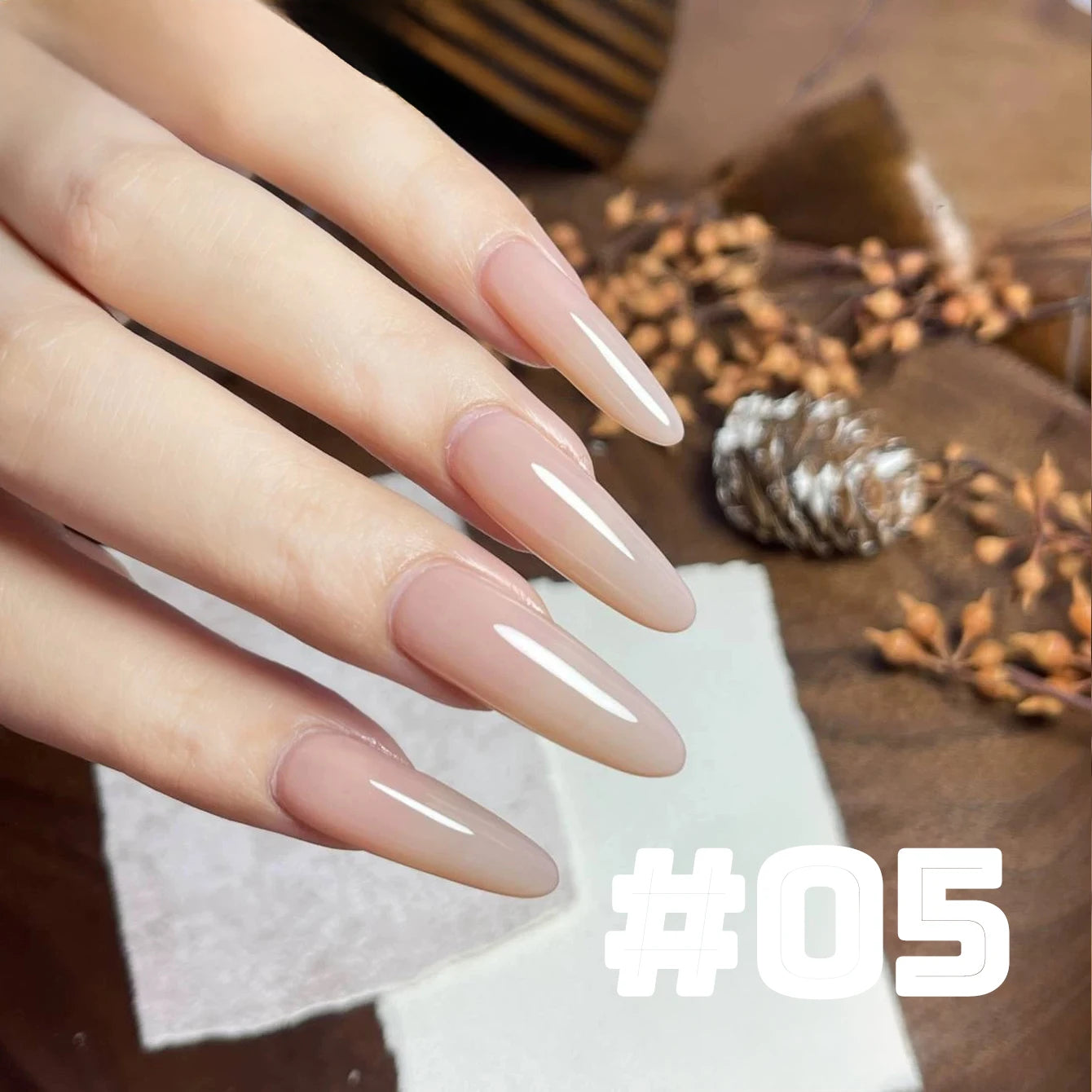 MN 2026 New 1-8PCS Fall Nails Popular Pure Desire Blush Jelly Gel Nail Polish Pink Nails Red Nails Ice-Clear Nude Nail Polish
