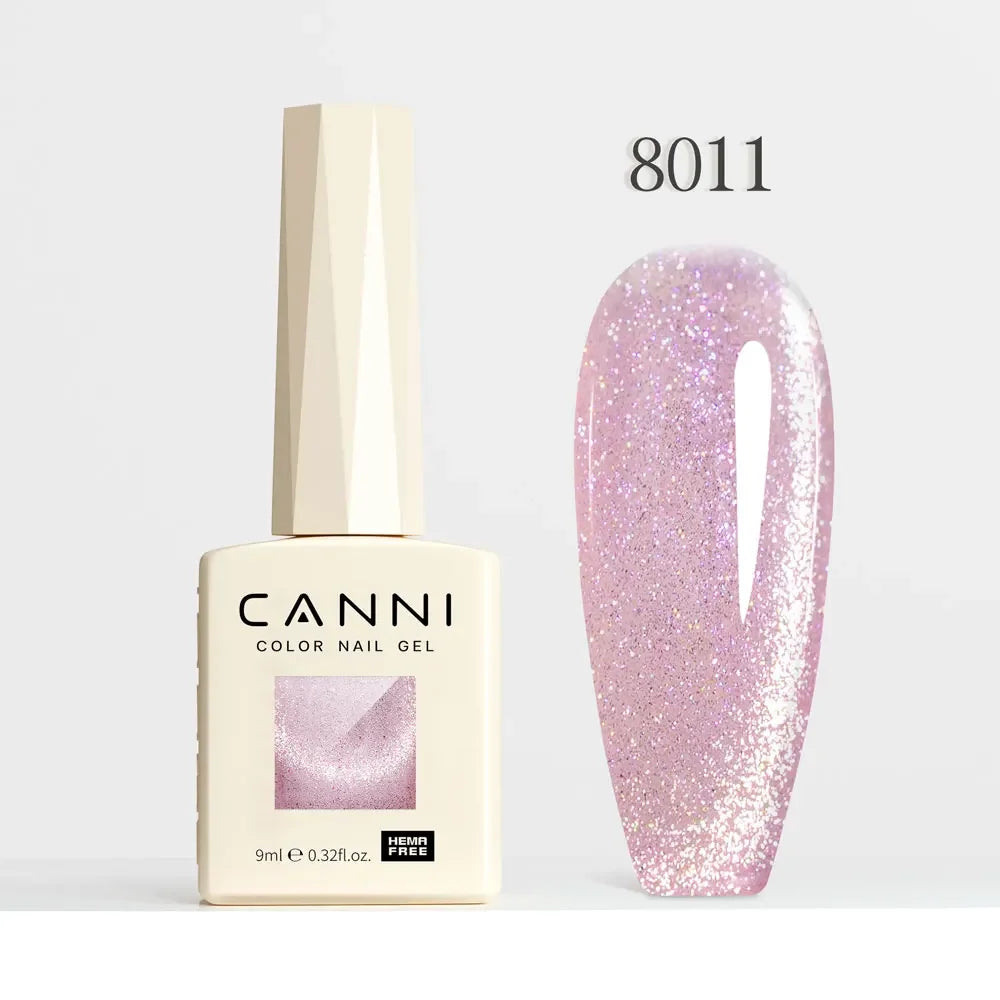 CANNI HEMA FREE TPO FREE 9ml Glitter Silver Cat Magnetic Gel Nail Polish Galaxy Diamond Full Coverage Pigmented Gel for Nail