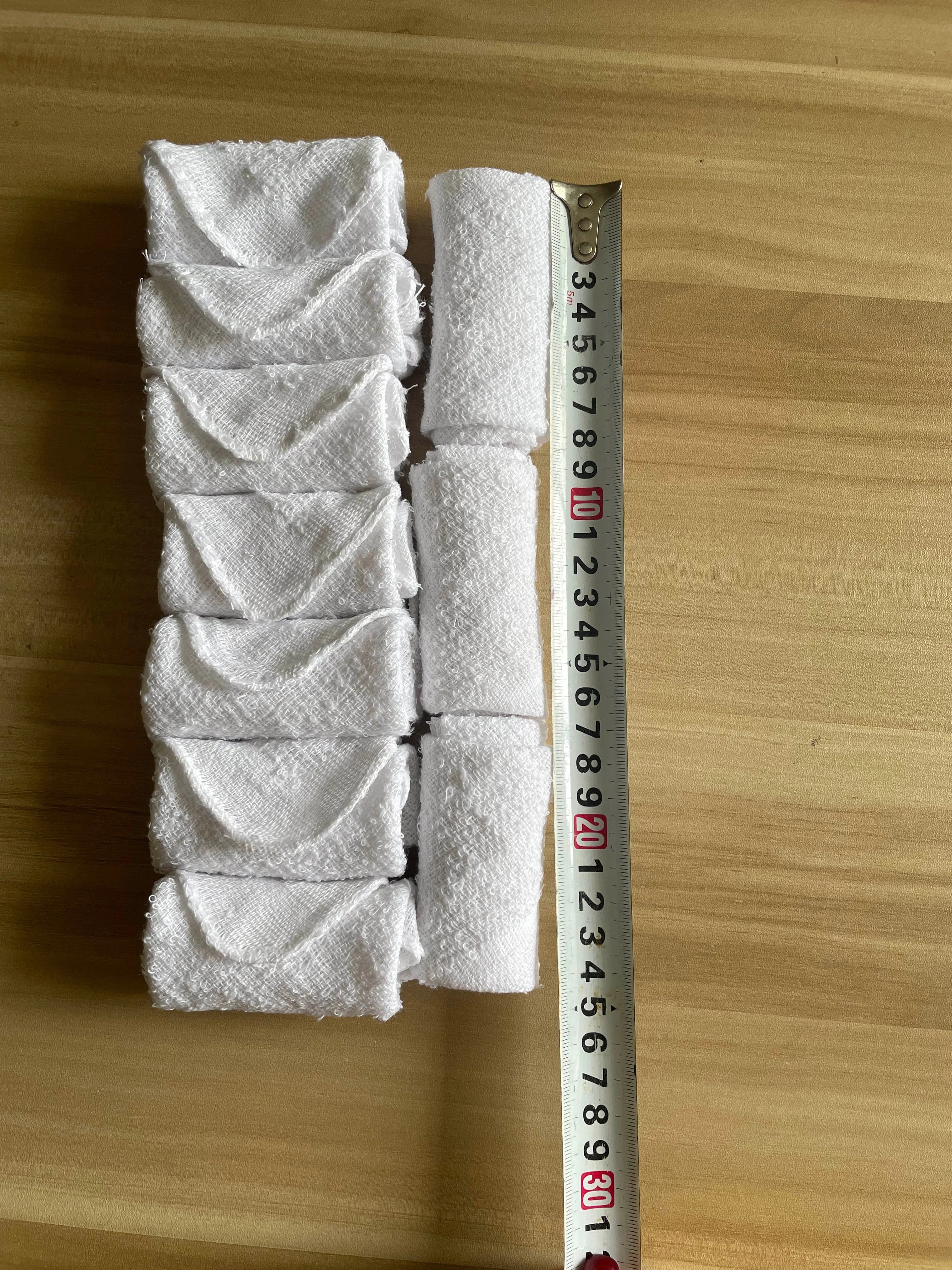 10pcs Pure Cotton Children's Square Towel 20x20cm White Small Household Wipes for Kindergarten And Home