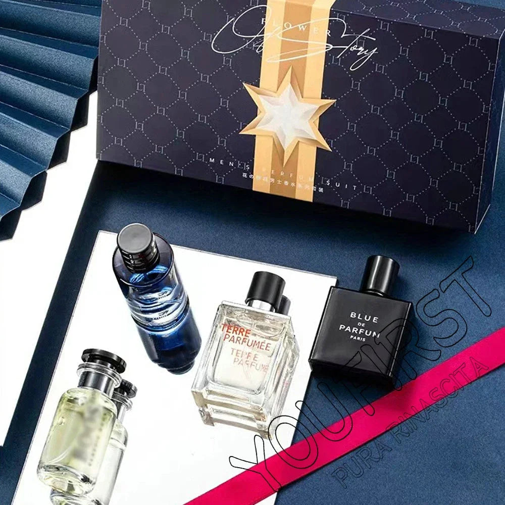 Luxury Men’s Perfume Gift Set – 4pcs Long-Lasting Fragrance Collection with Premium Scent Variety