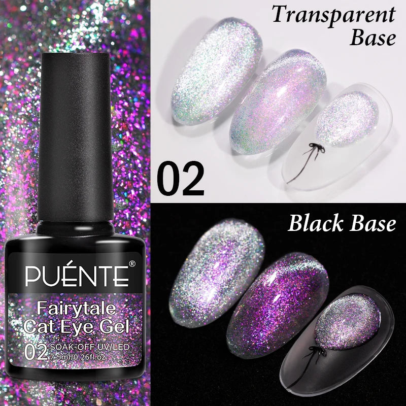 PUENTE 5ml Flower Fairy Gel Nail Polish Pink Blue Purple Natural Dried Flowers Gel For Nail Art Soak Off UV Varnish For Manicure