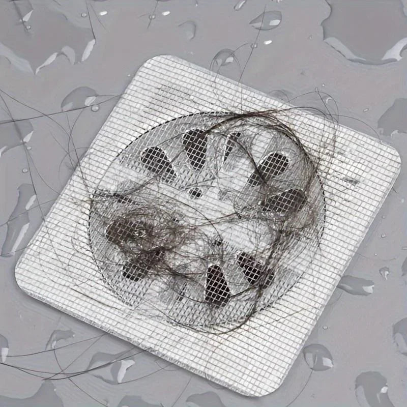50pcs Disposable Shower Drain Hair Catcher Mesh Shower Drain Covers Floor Sink Strainer Filter Hair Stopper For Bathroom