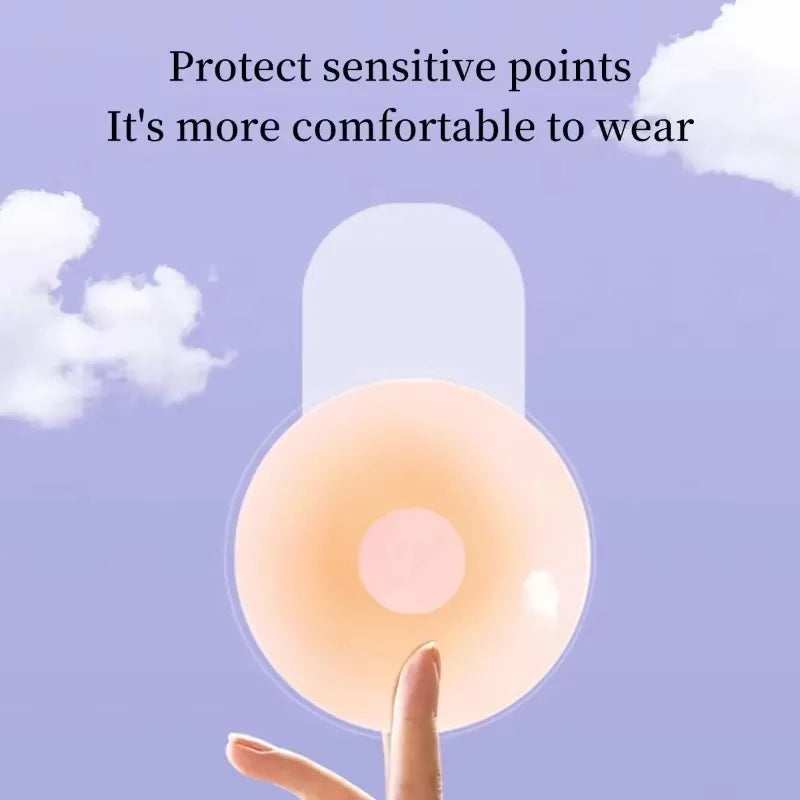 1Pairs Silicone Nipple Cover Lift Up Bra Sticker Adhesive Invisible Bras Chest Patch for Women Reusable Chest Breast Petals Pads