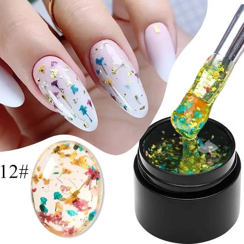 8ML Glitter Gel Nail Polish Shining Mineral Sequins Soak Off UV LED Nail Gel Semi Permanent Nail Art Supplies for Manicure
