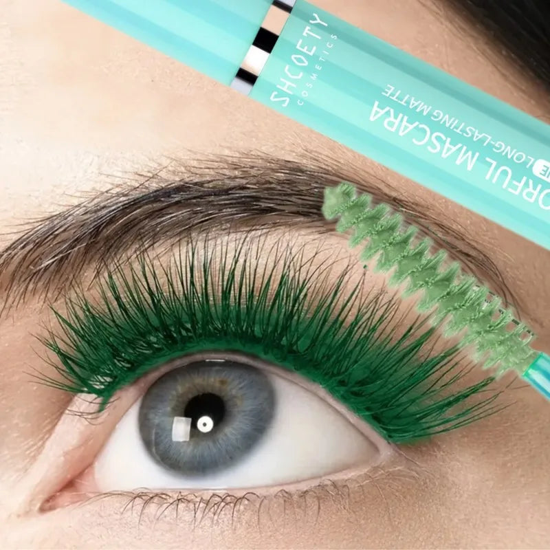 Colorful Mascara, Waterproof and Non-smudged, Slender, Thick and Curly, Christmas Stage Hot Makeup