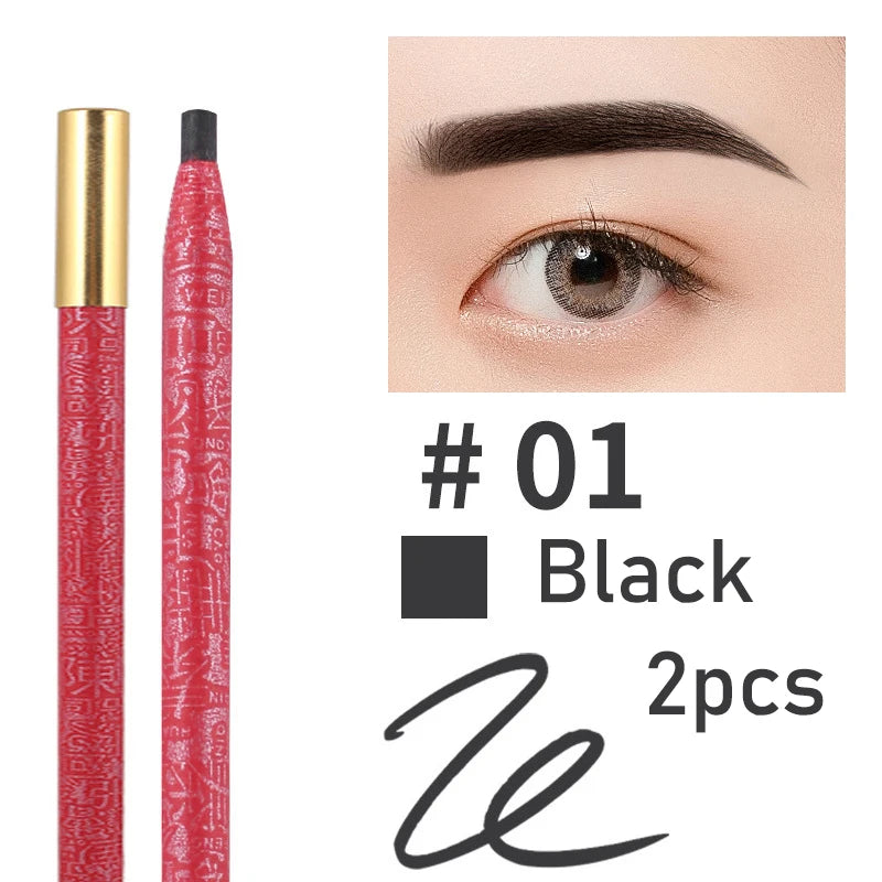 Long Lasting Waterproof  Eyebrow Pencils Peel Off  Red Lip Pencil Set For Microblading Permanent Makeup Pen Eye Liner Gel Pen
