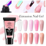 BORN PRETTY 30ml Nail Extension Gel Glitter Soak Off Nail Acrylic Crystal Building UV Gel for Nails Quick Extension Manicure