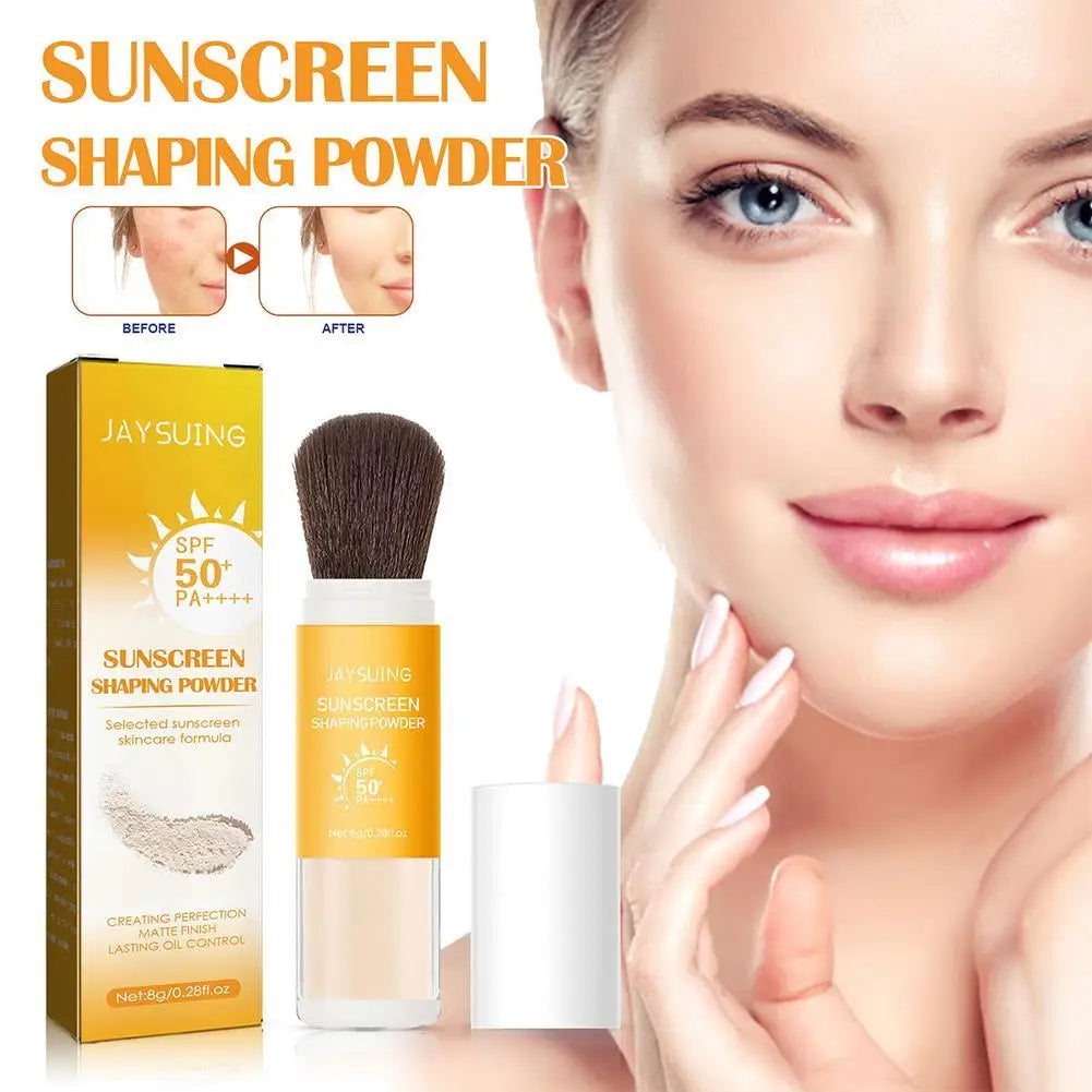 Sunscreen Loose Powder SPF50 Invisible Pore Oil Control Waterproof Long Lasting Solar Blocker Concealer Sunscreen Shaping Powde'