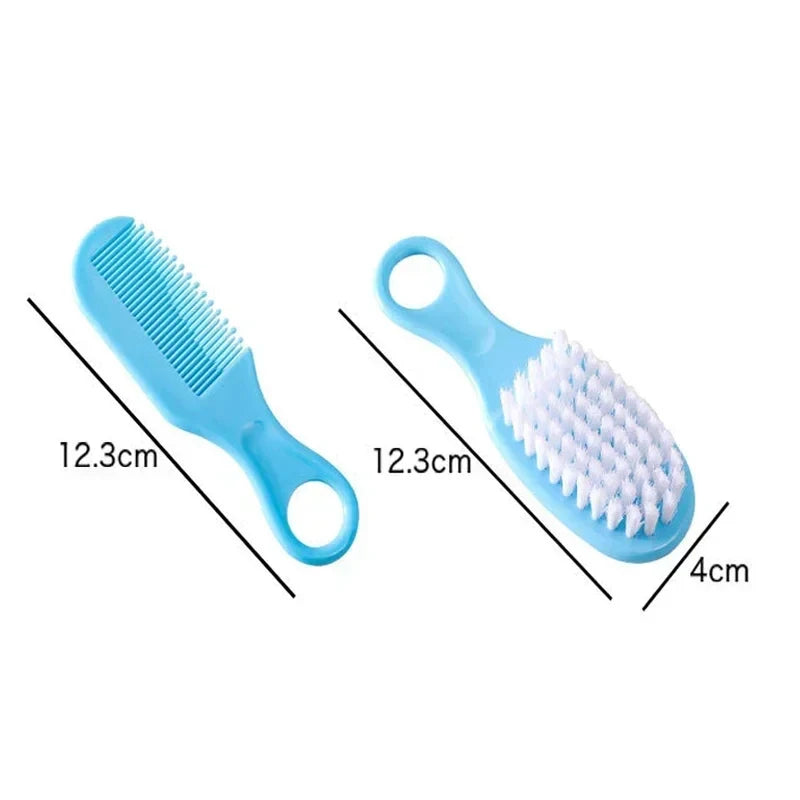 1/2Set Baby Hairbrush Comb Portable Newborn Infant Toddlers Soft Hair Brush Head Massager Comb Set Baby Kid Hair Care Supplies