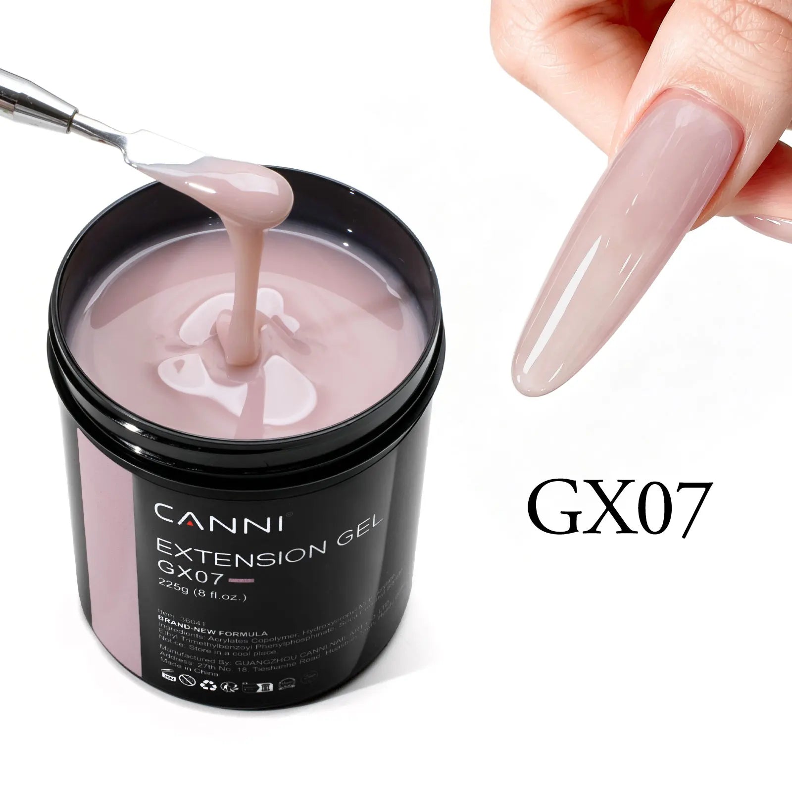 8 Oz TPO FREE CANNI Extension Builder Nail Gel Soak Off LED UV Gel Camouflage Jelly Color Long Lasting Super Glossy Gum Gel