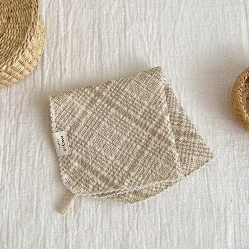 Korean Baby Wiping Face Towel Pure Cotton Floral Yarn Square Saliva Towels Infant Soft Handkerchief Newborn Kids Hand Washcloth