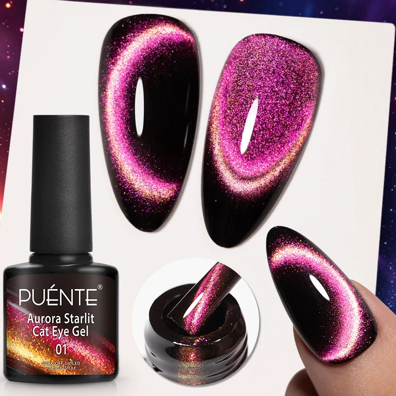 PUENTE 5ml Flower Fairy Gel Nail Polish Pink Blue Purple Natural Dried Flowers Gel For Nail Art Soak Off UV Varnish For Manicure