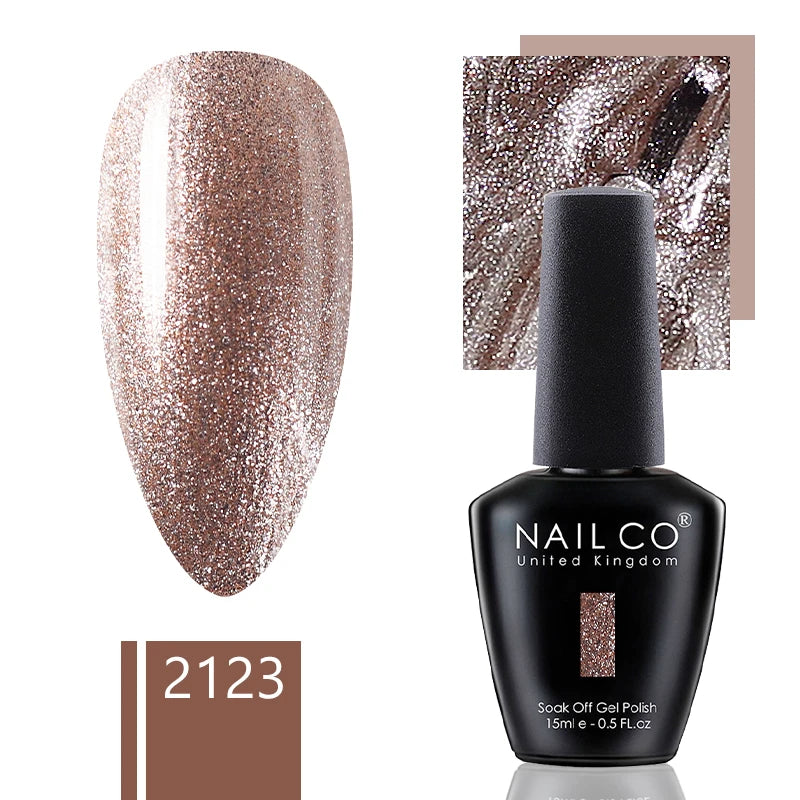 NAILCO 15ml Dark Gel Nail Polish Semi-permanent Varnish Hybrid UV Nails Art Glitter Colors Gel Polish Manicure Enamels For Nails