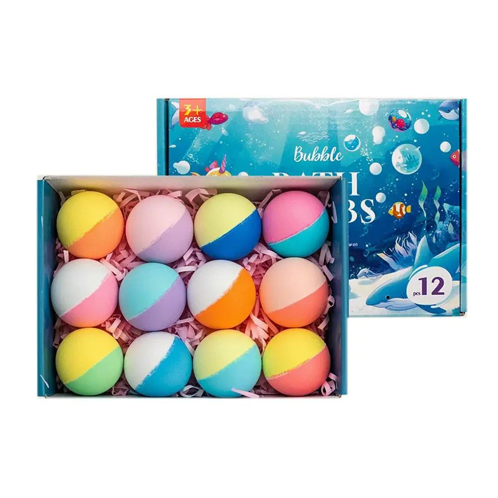 1/6/12PCS Bath Bombs Set Bubble Bath Fizzies for Children Safe & Natural Essential Oil Bubble Bath with Surprise Toys Inside