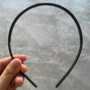Simple Black Headband for Men Versatile with Teeth Anti Slip Headband for Pressed Hair Women's Facial Hair Clip