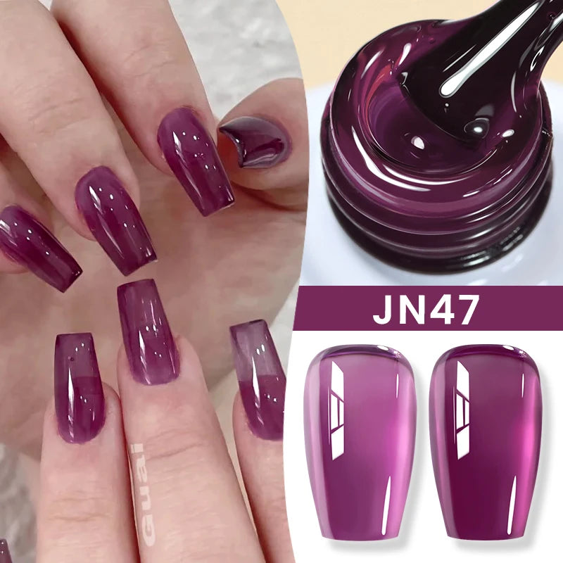 BORN PRETTY 10ml Translucent Color Gel Polish Jelly Nude Autumn Jelly Amber Semi Permanent UV Gel Nail Art Soak Off Gel Varnish
