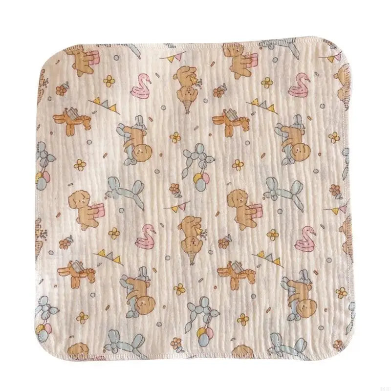 Baby Washcloth with 4-layer Baby Towel Reusable Baby Cotton Square Face Shower Bath Towel Soft Baby Wiping Bathing Feed