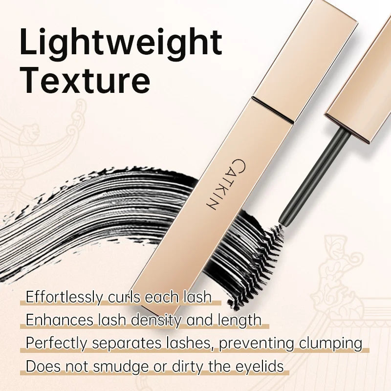 CATKIN Mascara Black, Volumizing & Lengthening Waterproof Nourish Eyelash Mascara, Create Longer and Thicker Looking Lashes