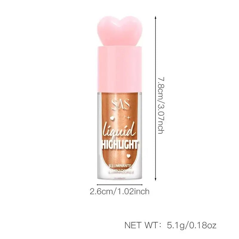 Liquid Highlighter For Face Contouring Makeup Shimmer Brightening Moisturizer Body And Cheekbone Enhancer