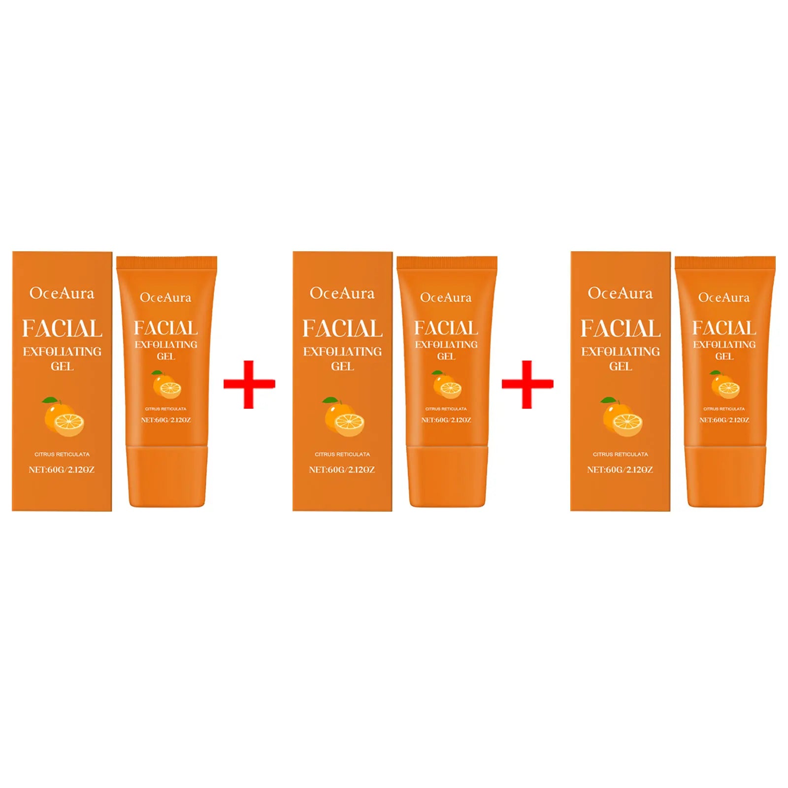 Orange Exfoliating Gel Brighten Facial Exfoliant Lighten Dark Skin Spots Acne Blackhead Remover Oil Control Smooth Face Cleanser