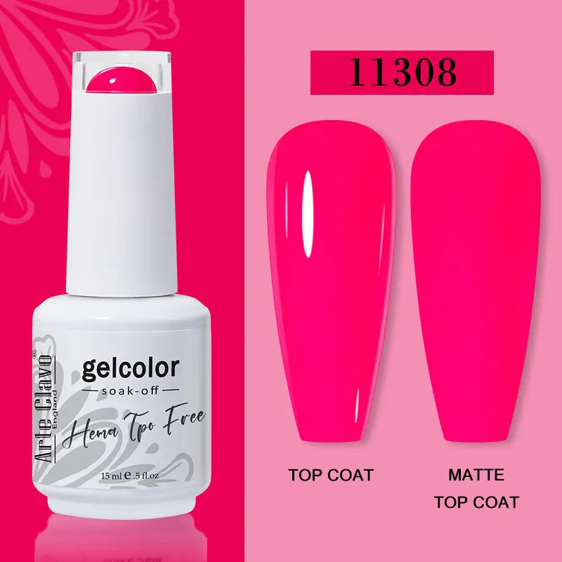 Arte Clavo 116Colors Gel Nail Polish 15ml Colorful Gel Semi Permanent Soak Off UV Gel Nail Art DIY Design Varnishe Nail Supplies