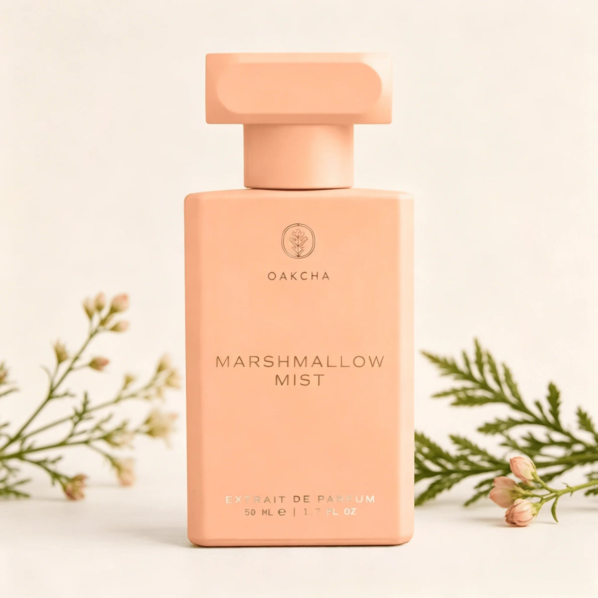 Oakcha Marshmallow Mist 50ml Matte Peach Square Bottle Sweet Gourmand Scent Long Lasting Extraits De Parfum For Women Luxury Fragrance Spray Birthday Holiday Gift