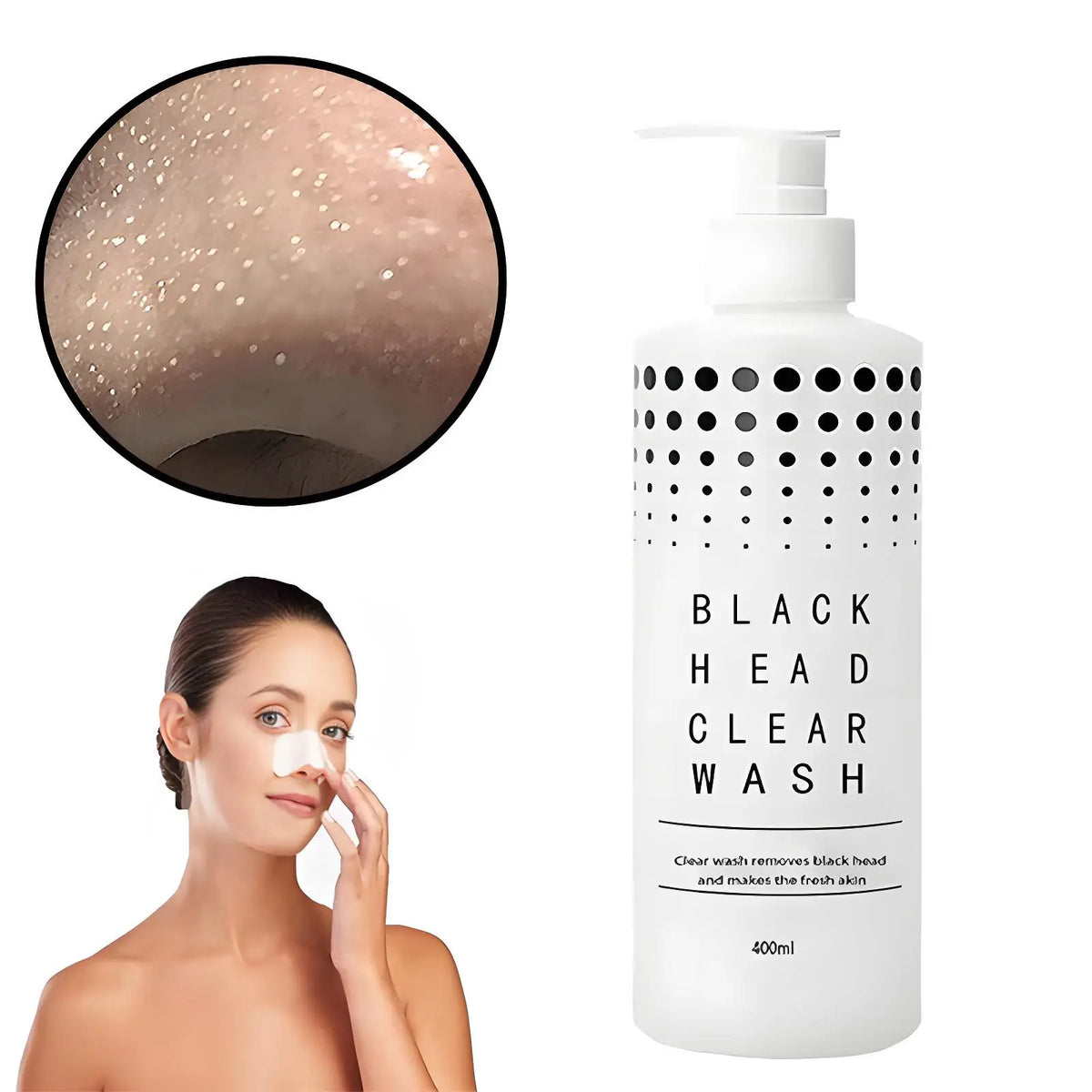 Blackhead Remover Liquid 400ml Deep Cleansing Pore Minimizer with Fruit Acid, Oil Control Toner for T-Zone & Blackhead Treatment