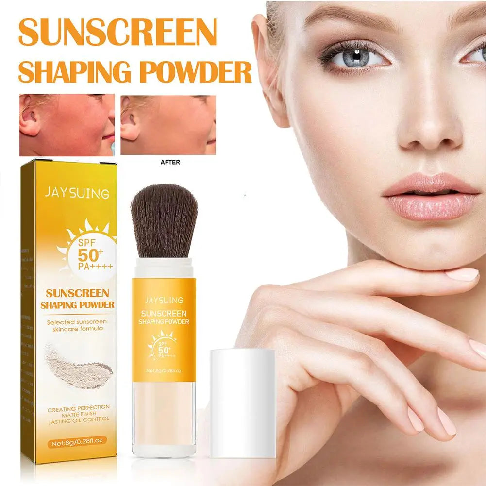 Sunscreen Loose Powder SPF50 Invisible Pore Oil Control Waterproof Long Lasting Solar Blocker Concealer Sunscreen Shaping Powde'