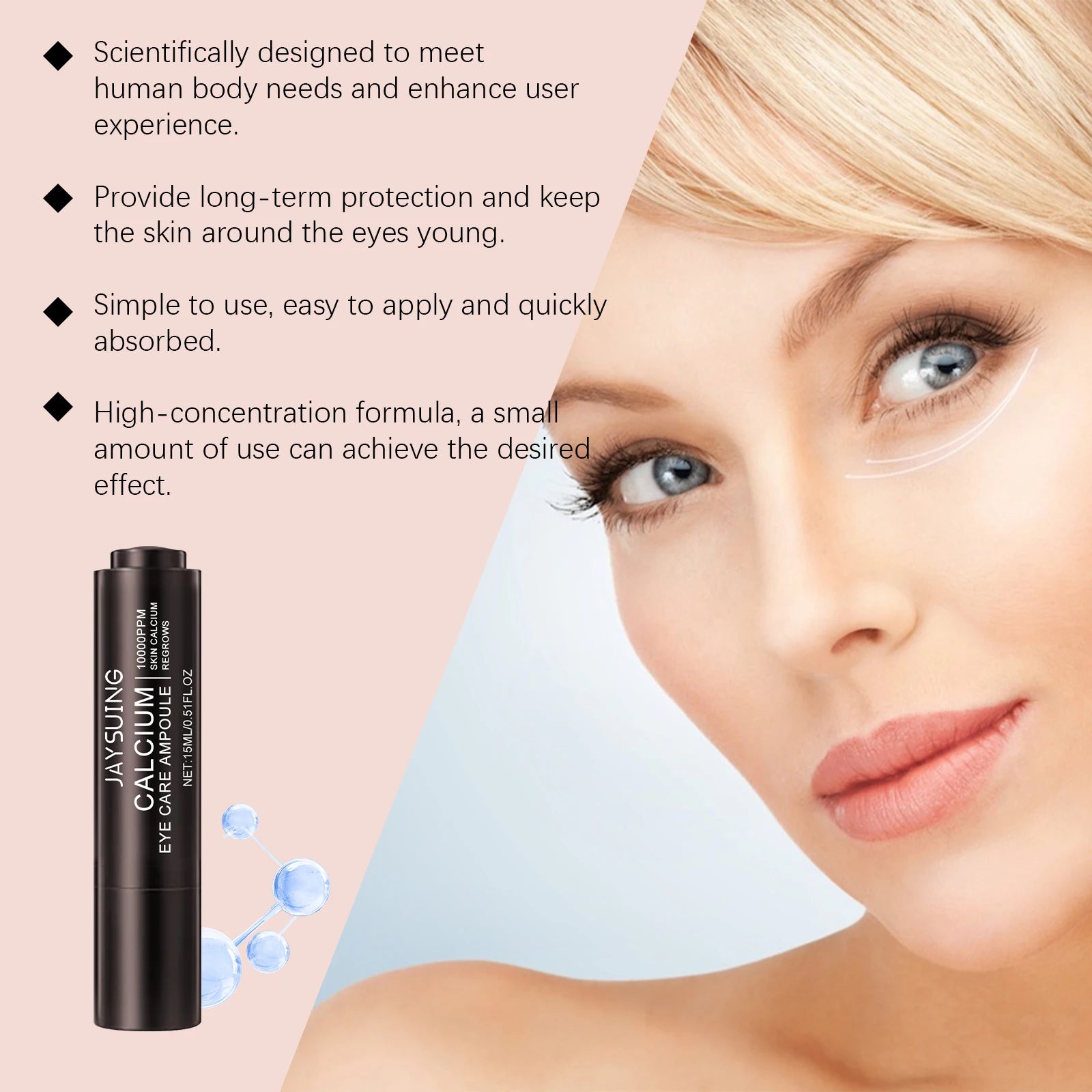 Hyaluronic Acid Eye Moisturizing Essence Improve Skin Sagging Deep Hydration Brighten Inhibit Melanin Production Eye Care Serum