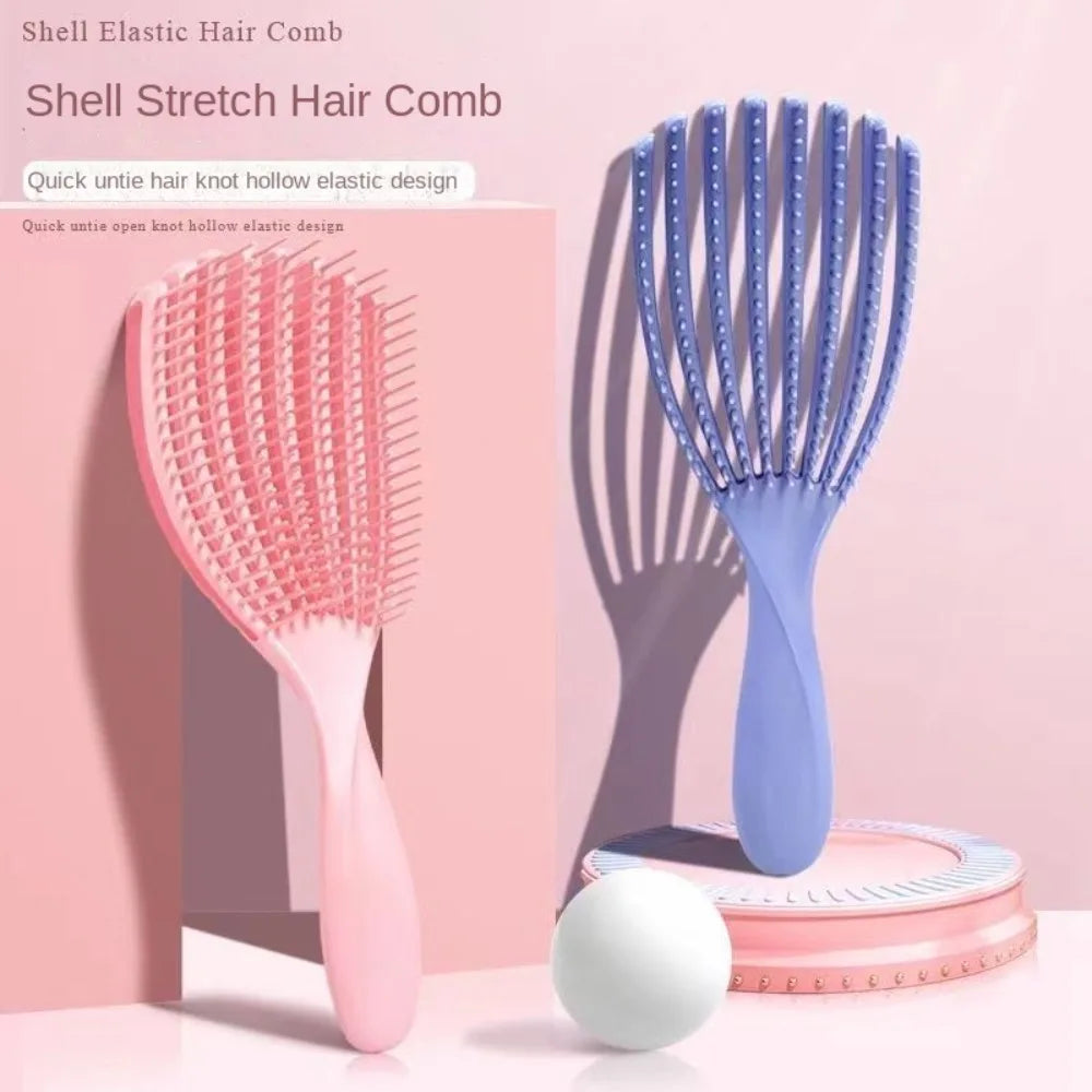 Durable Hollow Hollowing Out Hair Brush Anti-static Hair Fluffy Scalp Massage Comb Portable Multifunctional Hair Styling Tool