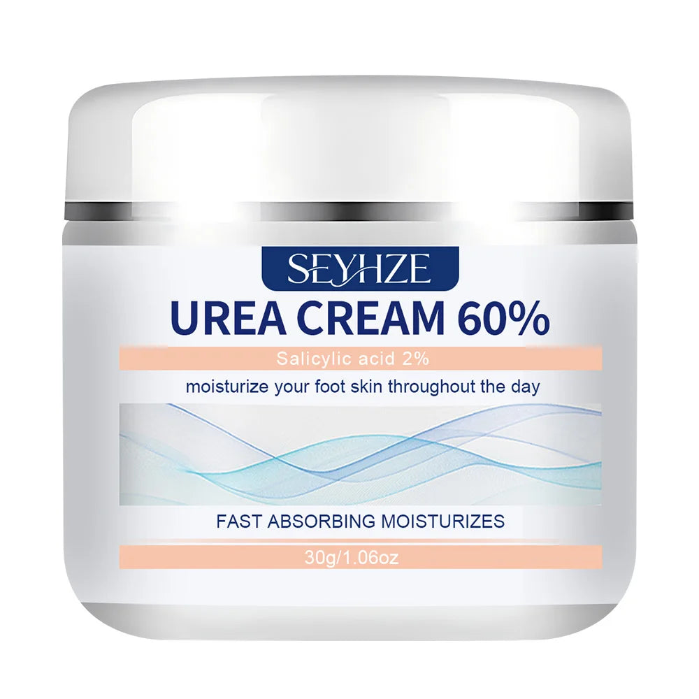 SEYHZE Urea 60% + Salicylic Acid 2% Foot Cream for Dry Rough Skin with Tea Tree Oil Aloe Butter Oil Glycerin Hyaluronic Acid Dee