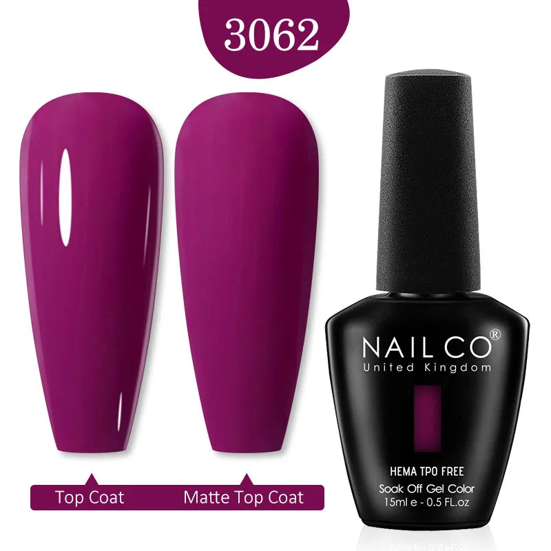 NailCO Pink Colors HEMA FREE Gel Nail Polish Nail Art Vernis Semi Permanent UV Lamp Gel Manicure for Nails Supplies Gel Polish