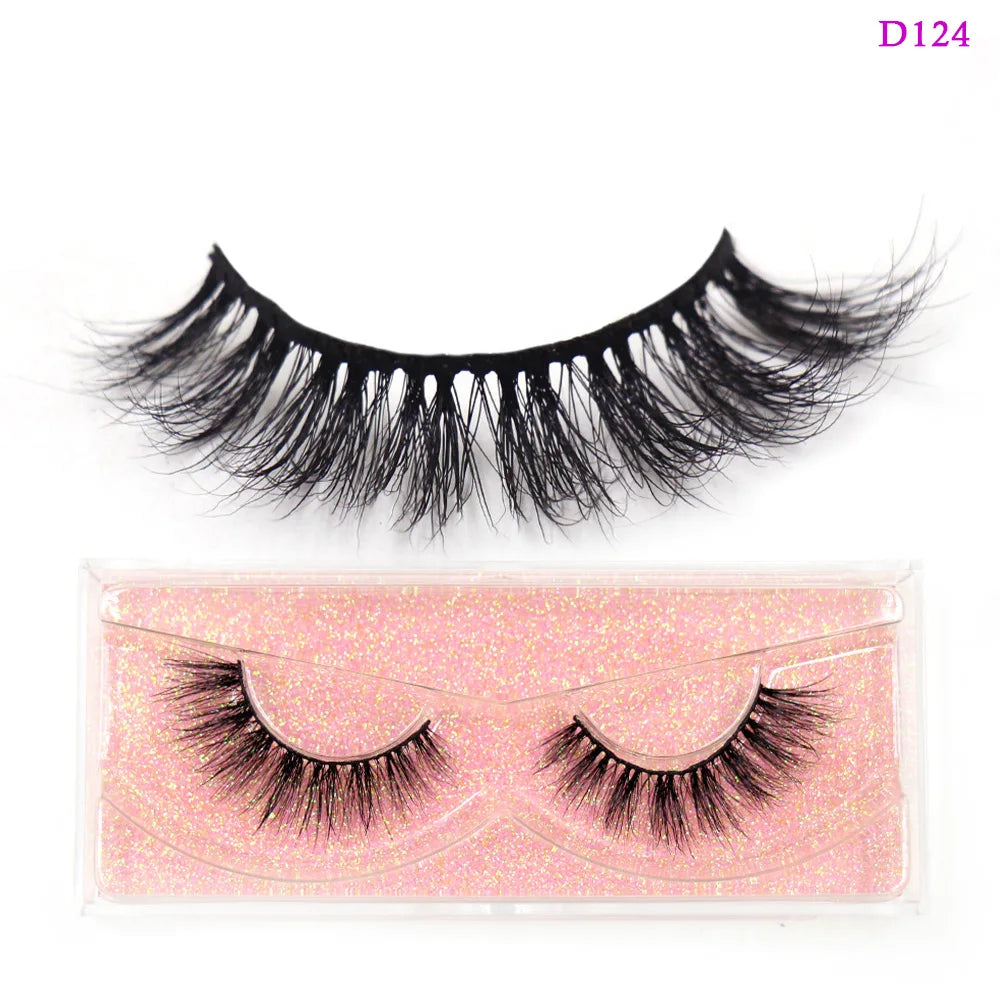 False Eyelashes 3D Mink Lashes Soft Fluffy Natural Long Fake Lashes Full Stripe False Eyelash Volume Eye Lashes for Makeup D101