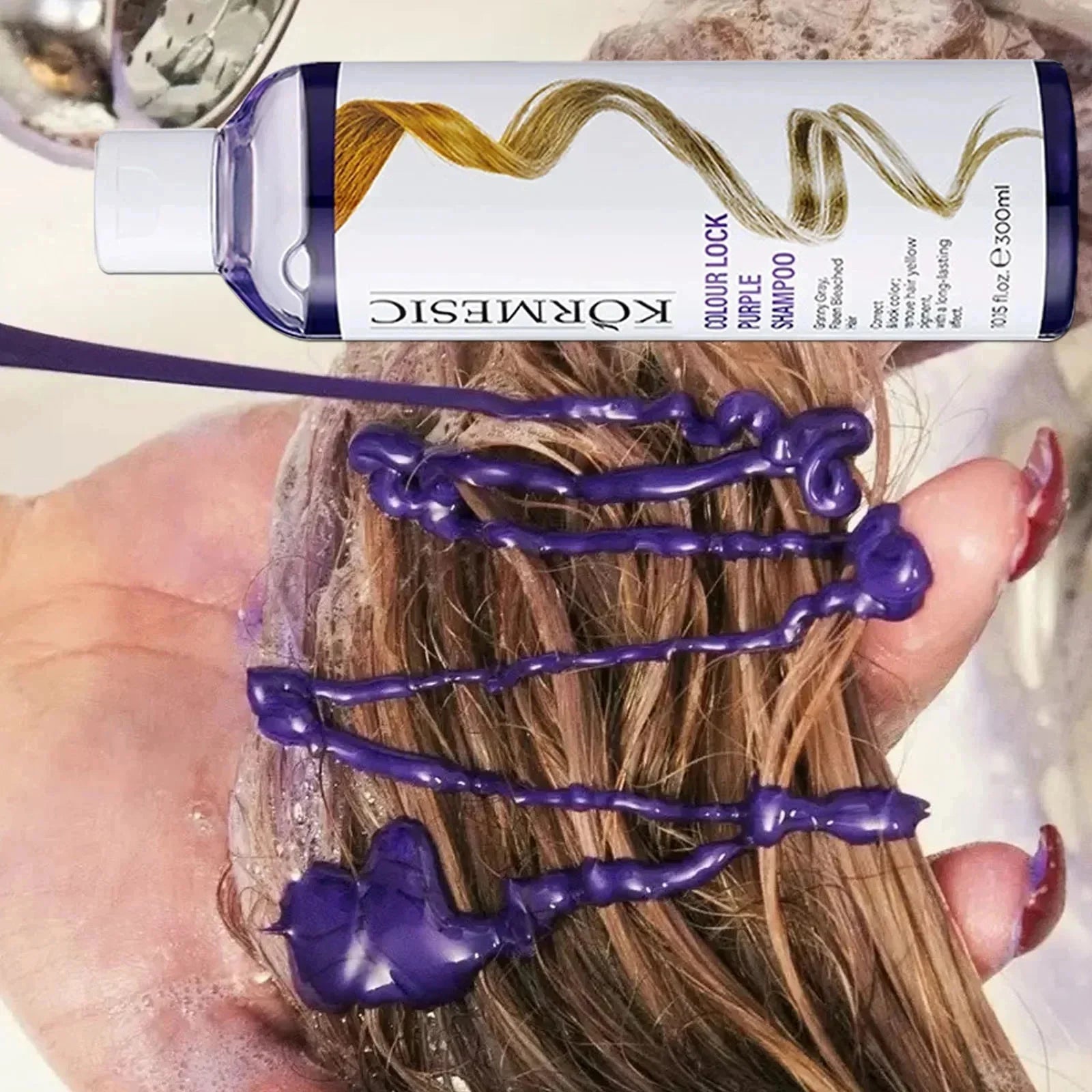 Gray Color Fixing Hair Dye Shampoo Cover Gray Hair Fade Yellow After Bleach Hair Shampoo Non-Irritating Purple Shampoo Blonde