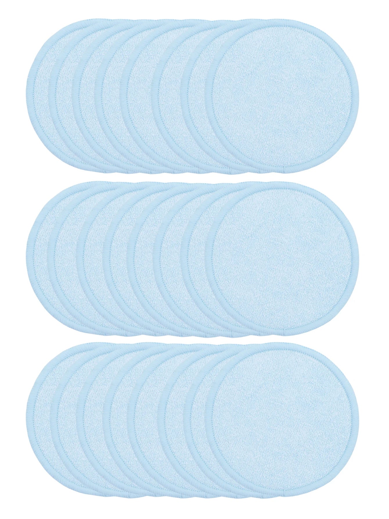 Bamboo Fiber Makeup Remover Pads Are Packed in 6/12/24 Pieces They Are Made from a Mixture of Fibers Extracted from Natural Bamboo.