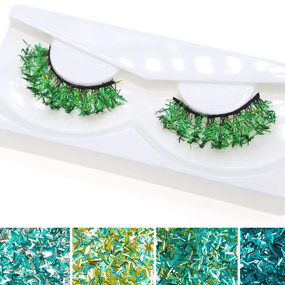 HBZGTLAD White Eyelashes Cosplay Makeup Natural Long Cross Strip False Eye Lashes