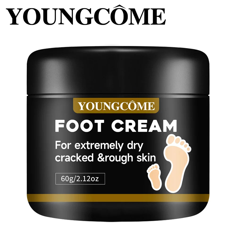 YOUNGCOME Foot Cream for Extremely Dry Cracked Heels & Rough Skin, Intensive Moisturizing Balm, Deep Hydration Softening Foot Ca