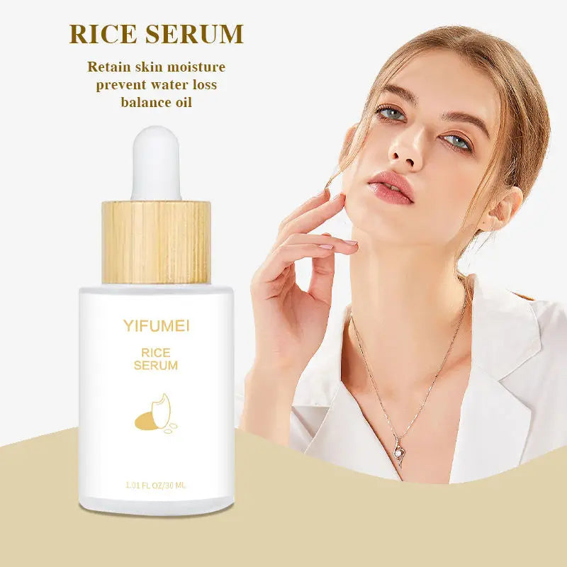 Rice Face Serum Niacinamide Hyaluronic Acid Soothing Brightening Deep Moisturizing Firmness Facial Essence Non-Comedogenic Serum